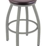 Misha 25-Inch Backless Counter Stool with Anodized Nickel Finish and Dark Cherry Oak Seat 4 Misha 25-Inch Backless Counter Stool with Anodized Nickel Finish and Dark Cherry Oak Seat