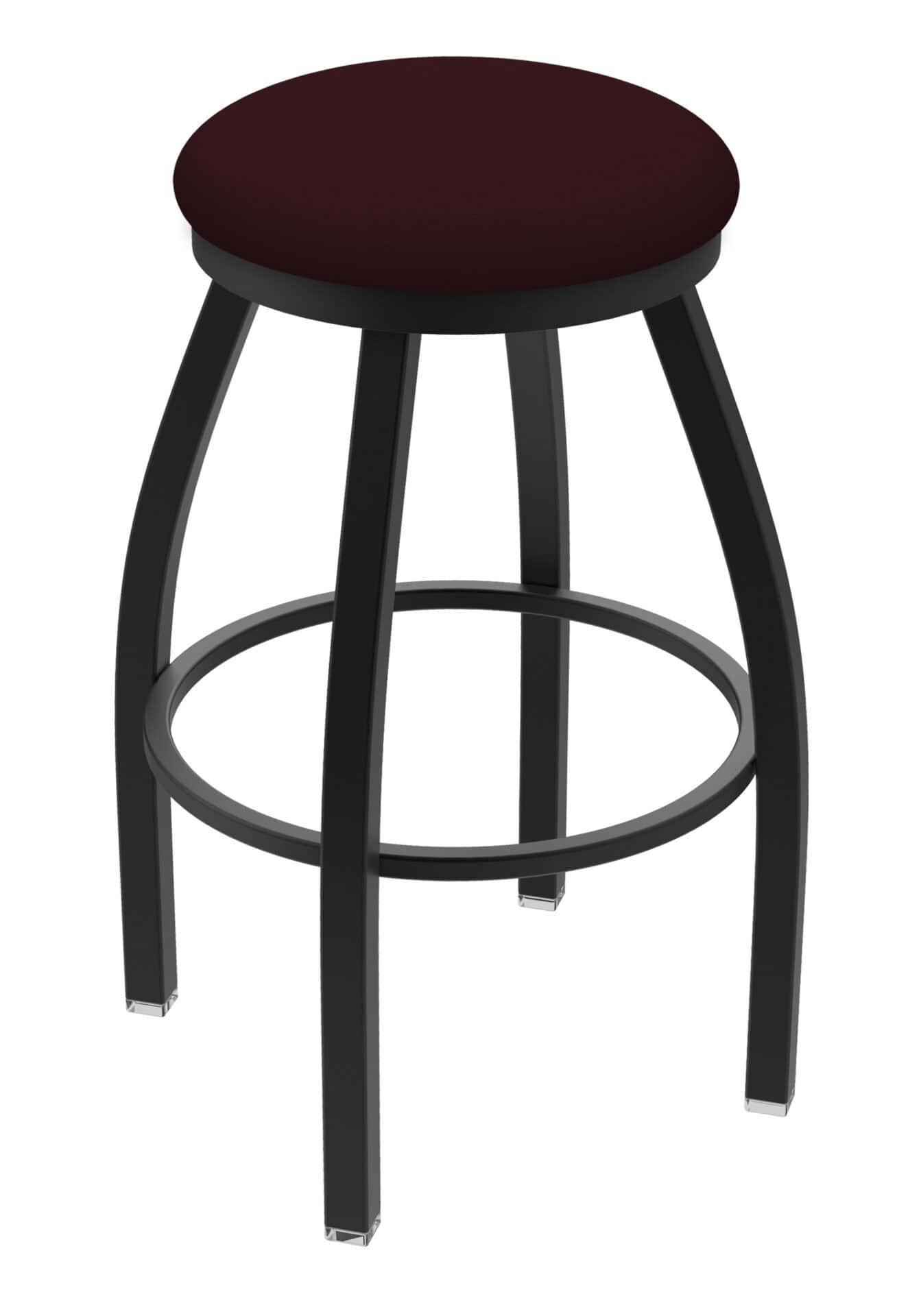 Misha 25-Inch Backless Counter Stool with Black Wrinkle Finish and Canter Bordeaux Seat 1 Misha 25-Inch Backless Counter Stool with Black Wrinkle Finish and Canter Bordeaux Seat