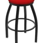 Misha 25-Inch Backless Counter Stool with Black Wrinkle Finish and Canter Red Seat 4 Misha 25-Inch Backless Counter Stool with Black Wrinkle Finish and Canter Red Seat