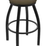 Misha 25-Inch Backless Counter Stool with Black Wrinkle Finish and Graph Cork Seat