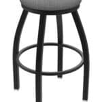 Misha 25-Inch Backless Counter Stool with Black Wrinkle Finish and Graph Alpine Seat