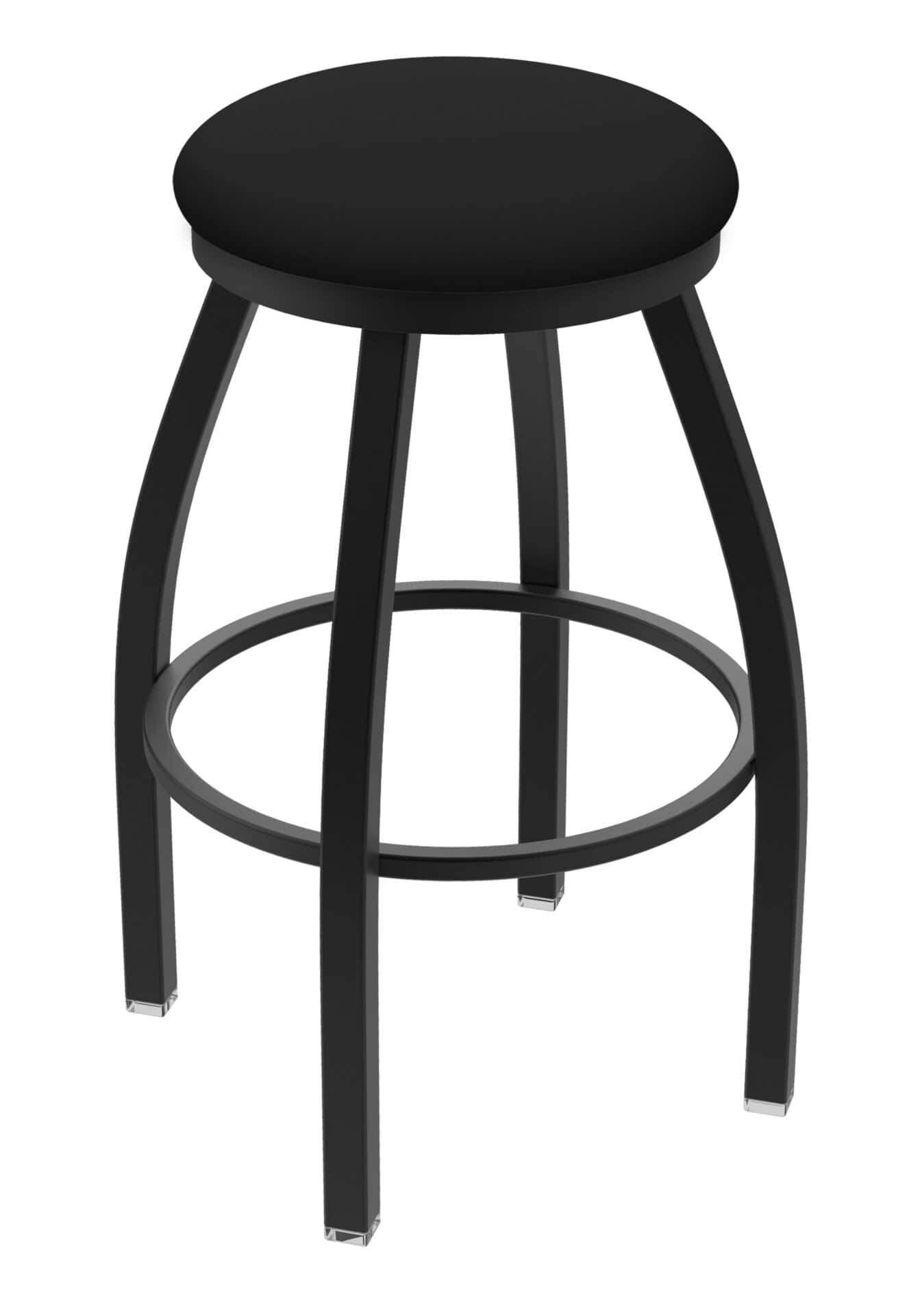 Misha 25-Inch Backless Counter Stool with Black Wrinkle Finish and Black Vinyl Seat 1 Misha 25-Inch Backless Counter Stool with Black Wrinkle Finish and Black Vinyl Seat