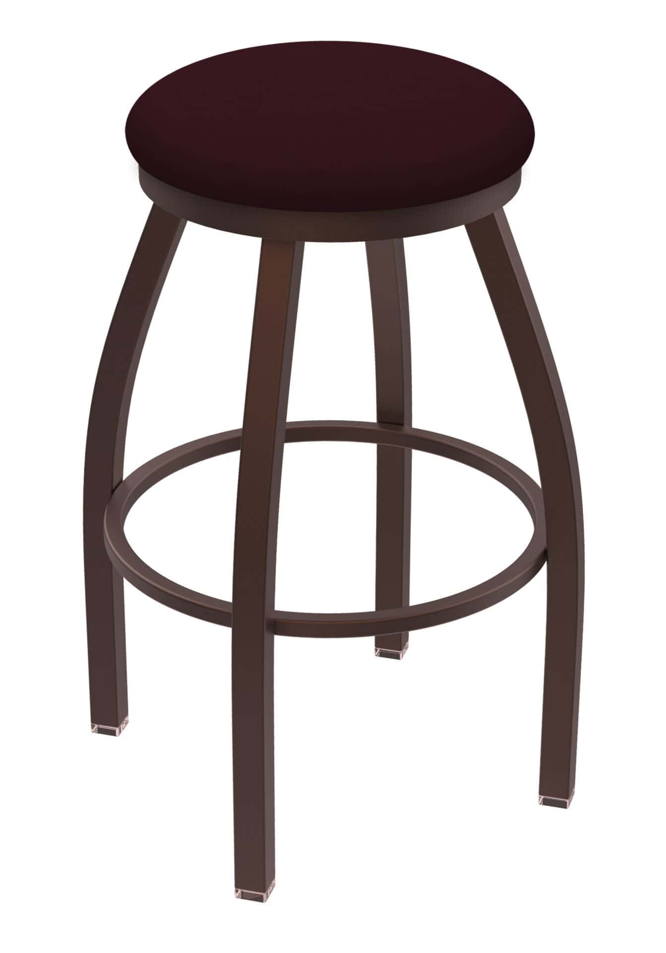 Misha 25-Inch Backless Counter Stool with Bronze Finish and Canter Bordeaux Seat 1 Misha 25-Inch Backless Counter Stool with Bronze Finish and Canter Bordeaux Seat