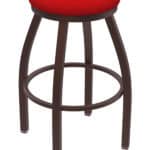 Misha 30-Inch Backless Bar Stool with Bronze Finish and Canter Red Seat 4 Misha 30-Inch Backless Bar Stool with Bronze Finish and Canter Red Seat