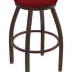 Misha 25-Inch Backless Counter Stool with Bronze Finish and Graph Ruby Seat