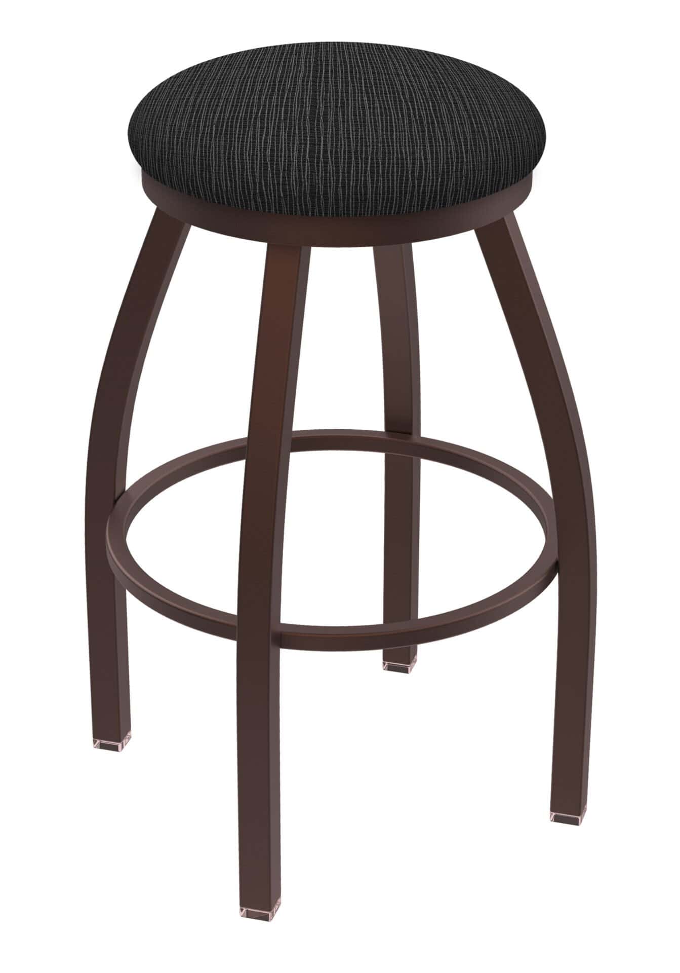 Misha 25-Inch Backless Counter Stool with Bronze Finish and Graph Coal Seat 1 Misha 25-Inch Backless Counter Stool with Bronze Finish and Graph Coal Seat