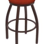 Misha 36-Inch Backless Extra-Tall Bar Stool with Bronze Finish and Graph Poppy Seat