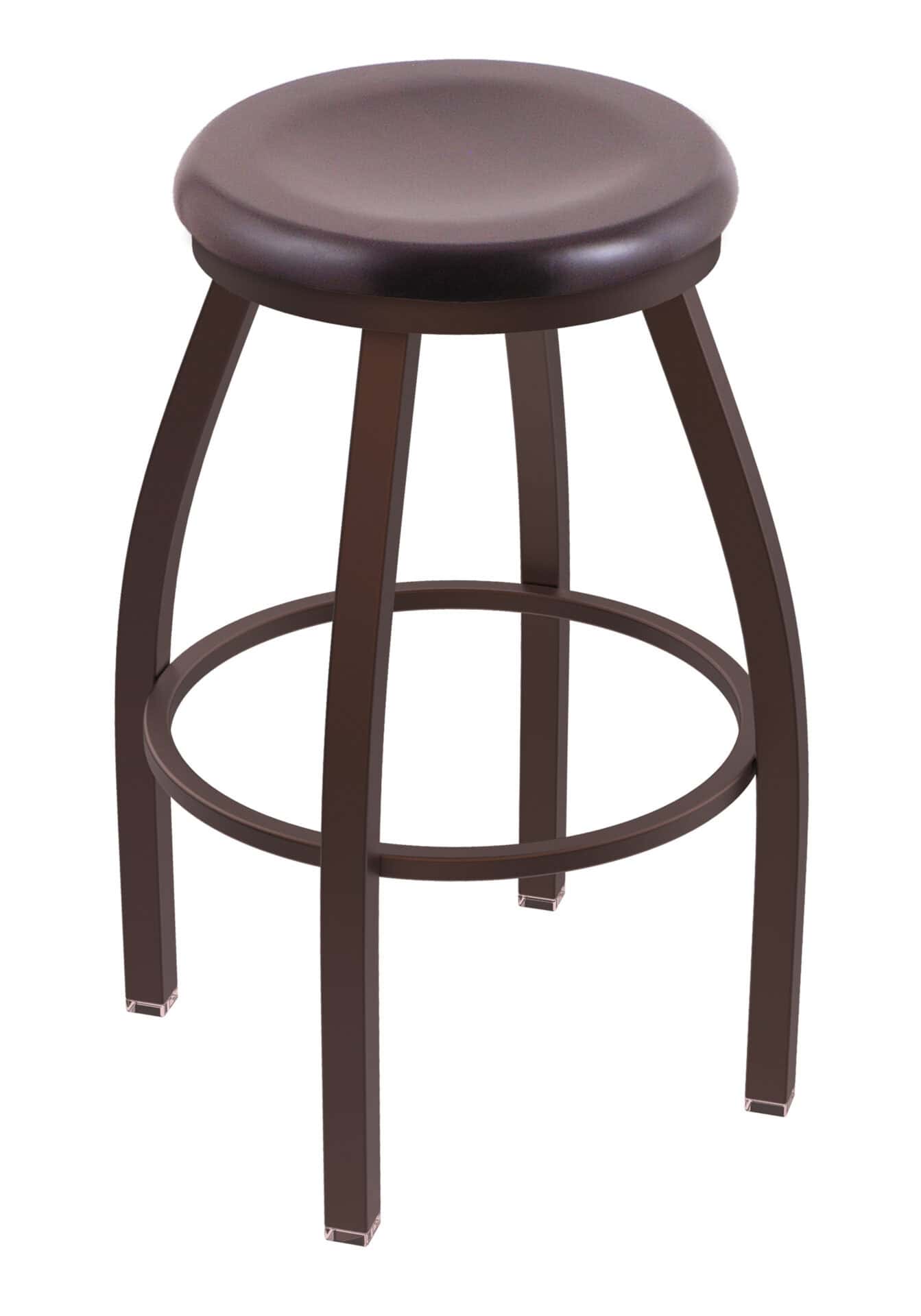 Misha 25-Inch Backless Counter Stool with Bronze Finish and Dark Cherry Maple Seat 1 Misha 25-Inch Backless Counter Stool with Bronze Finish and Dark Cherry Maple Seat