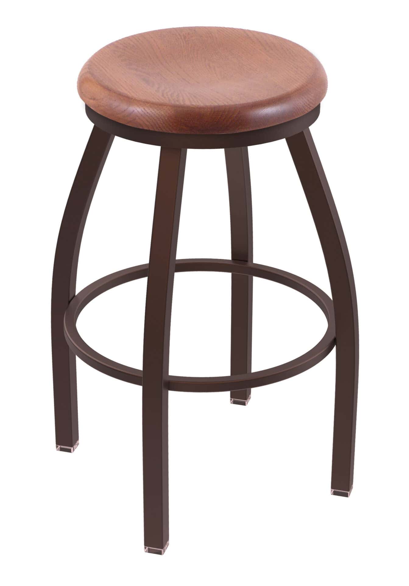 Misha 25-Inch Backless Counter Stool with Bronze Finish and Medium Oak Seat 1 Misha 25-Inch Backless Counter Stool with Bronze Finish and Medium Oak Seat