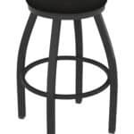 Misha 30-Inch Backless Bar Stool with Pewter Finish and Canter Espresso Seat