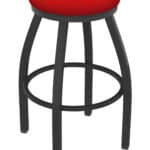 Misha 36-Inch Backless Extra-Tall Bar Stool with Pewter Finish and Canter Red Seat 4 Misha 36-Inch Backless Extra-Tall Bar Stool with Pewter Finish and Canter Red Seat