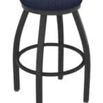 Misha 25-Inch Backless Counter Stool with Pewter Finish and Graph Anchor Seat