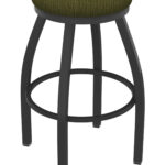 Misha 25-Inch Backless Counter Stool with Pewter Finish and Graph Parrot Seat