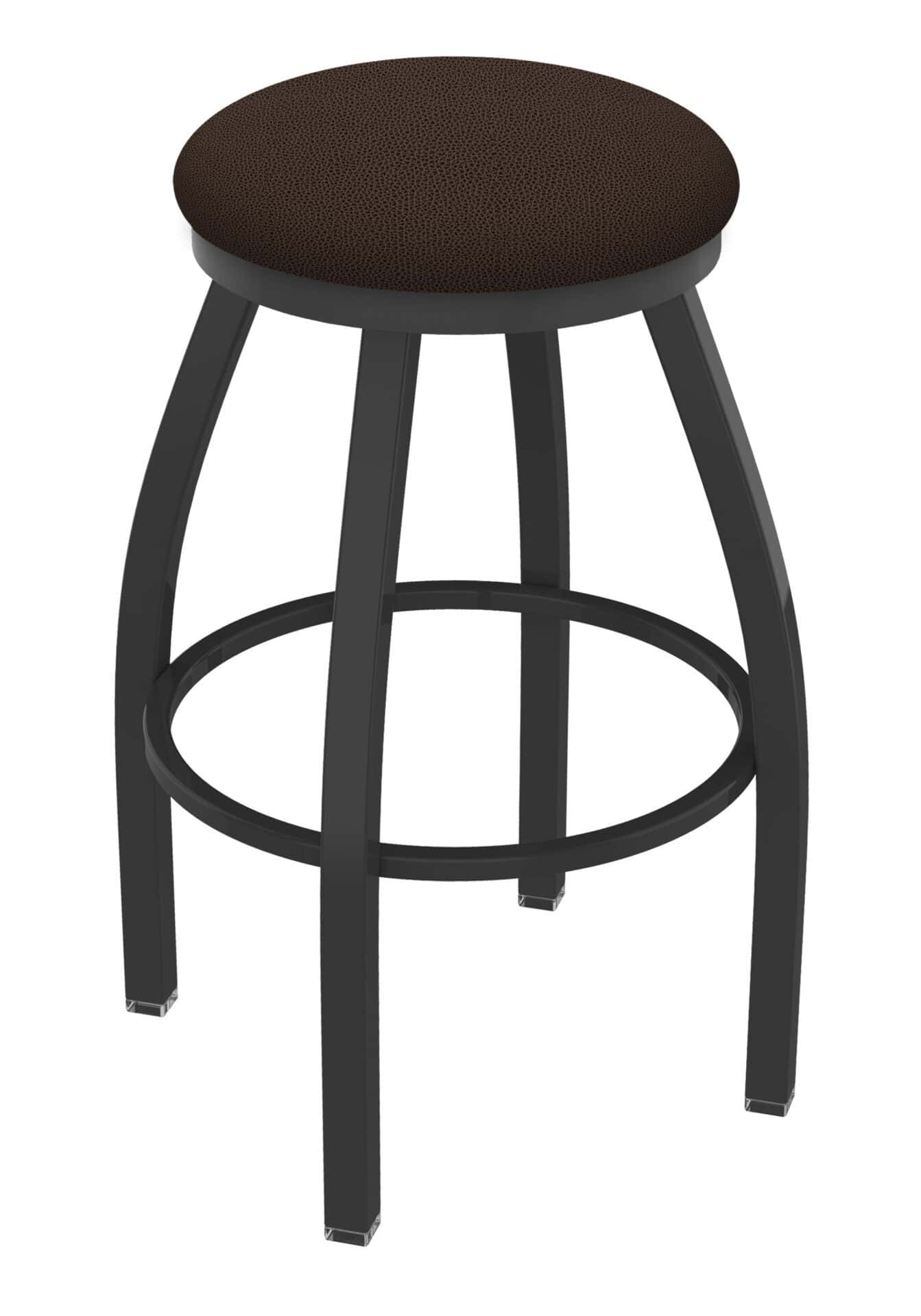 Misha 25-Inch Backless Counter Stool with Pewter Finish and Rein Coffee Seat 1 Misha 25-Inch Backless Counter Stool with Pewter Finish and Rein Coffee Seat