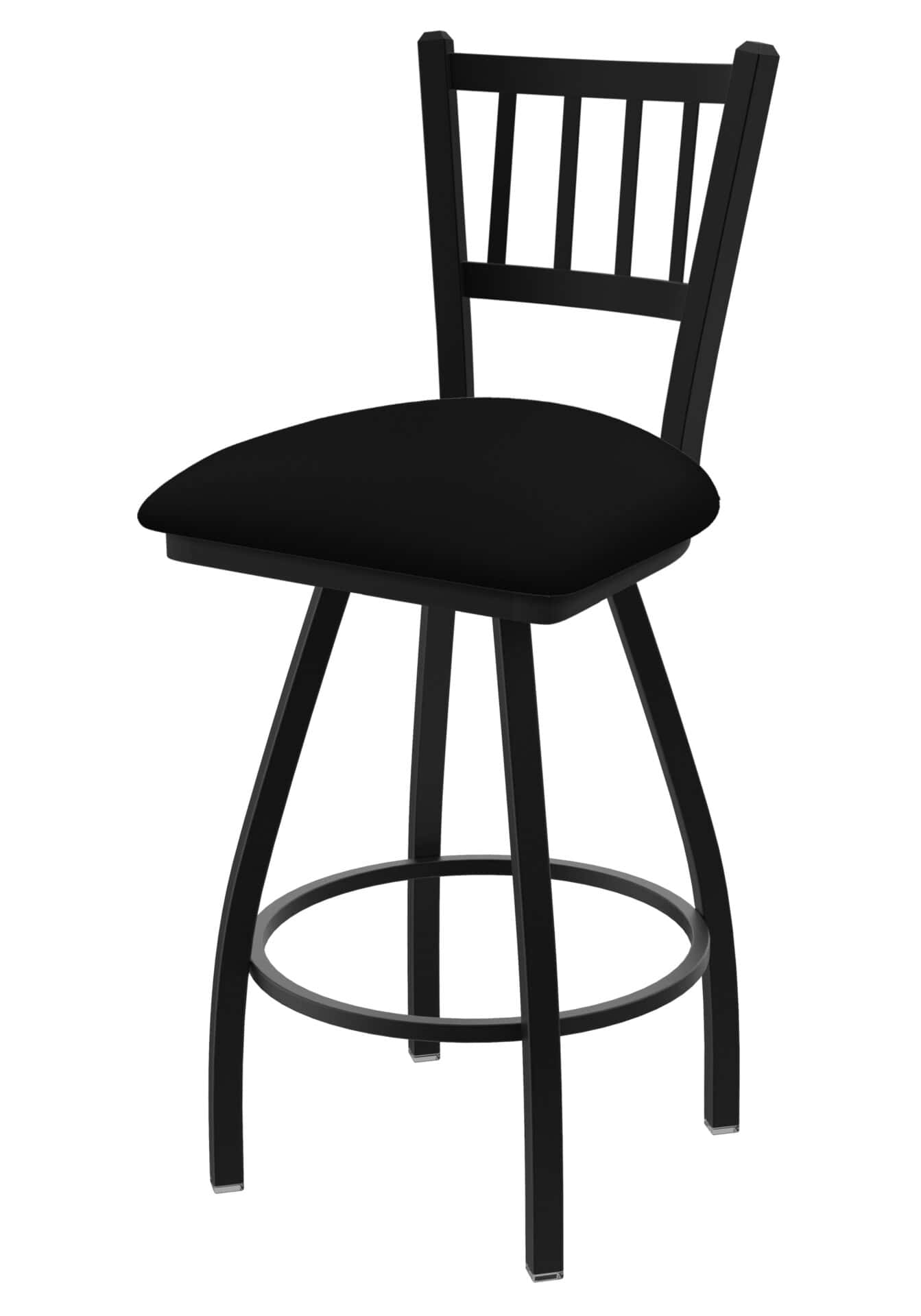 Contessa 30-Inch Bar Stool with Black Wrinkle Finish and Black Vinyl Seat 1 Contessa 30-Inch Bar Stool with Black Wrinkle Finish and Black Vinyl Seat