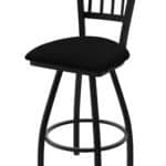 Contessa 30-Inch Bar Stool with Black Wrinkle Finish and Black Vinyl Seat 5 Contessa 30-Inch Bar Stool with Black Wrinkle Finish and Black Vinyl Seat