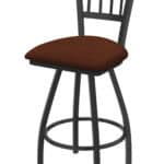 Contessa 36-Inch Extra-Tall Bar Stool with Pewter Finish and Rein Adobe Seat 5 Contessa 36-Inch Extra-Tall Bar Stool with Pewter Finish and Rein Adobe Seat