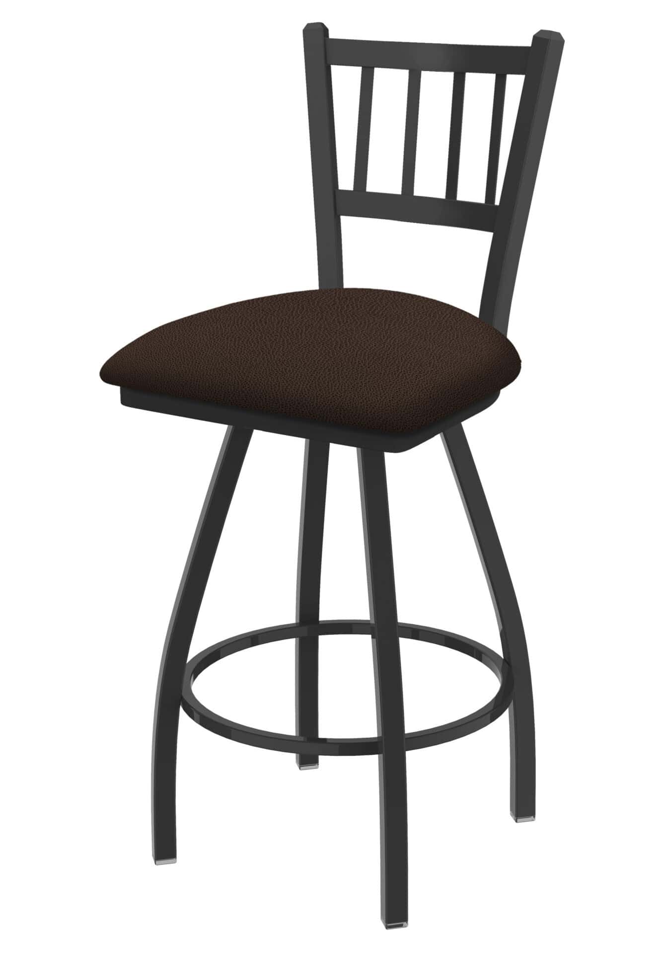 Contessa 30-Inch Bar Stool with Pewter Finish and Rein Coffee Seat 1 Contessa 30-Inch Bar Stool with Pewter Finish and Rein Coffee Seat