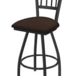 Contessa 30-Inch Bar Stool with Pewter Finish and Rein Coffee Seat 5 Contessa 30-Inch Bar Stool with Pewter Finish and Rein Coffee Seat