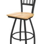 Contessa 30-Inch Bar Stool with Pewter Finish and Natural Maple Seat 5 Contessa 30-Inch Bar Stool with Pewter Finish and Natural Maple Seat