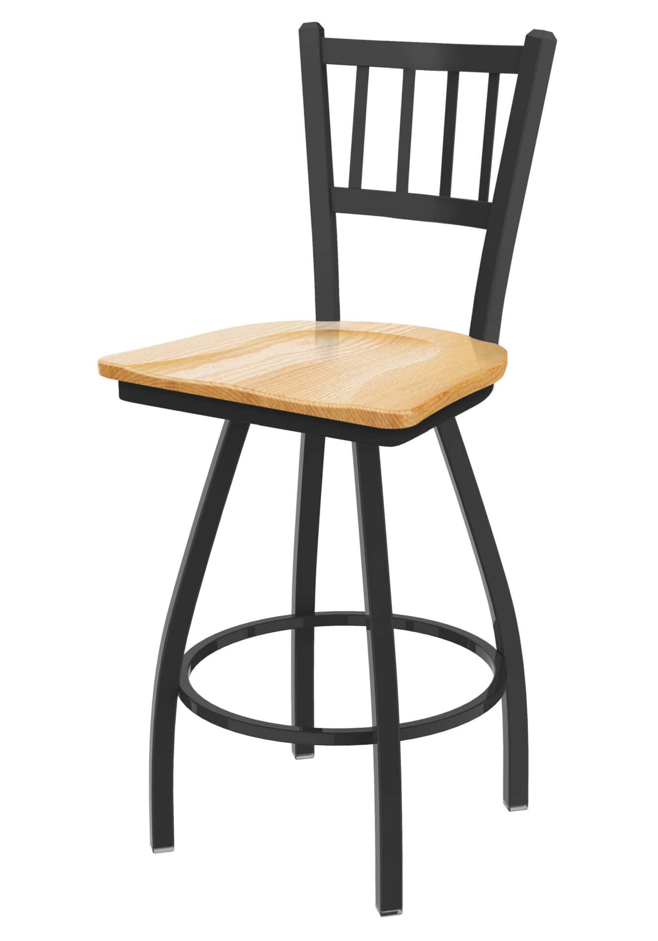 Contessa 25-Inch Counter Stool with Pewter Finish and Natural Oak Seat 1 Contessa 25-Inch Counter Stool with Pewter Finish and Natural Oak Seat