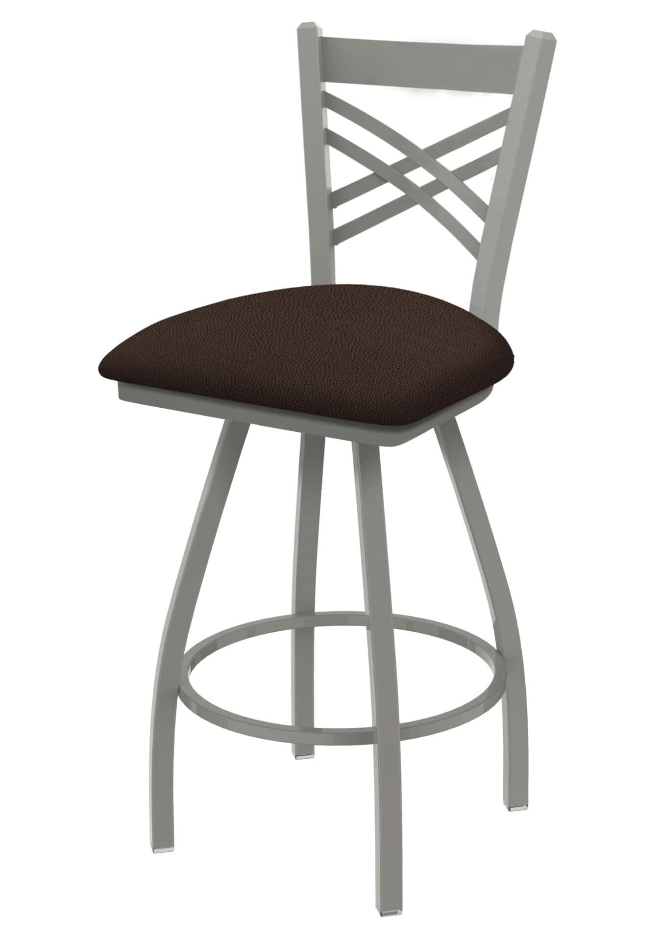 Catalina 36-Inch Extra-Tall Bar Stool with Anodized Nickel Finish and Rein Coffee Seat 1 Catalina 36-Inch Extra-Tall Bar Stool with Anodized Nickel Finish and Rein Coffee Seat
