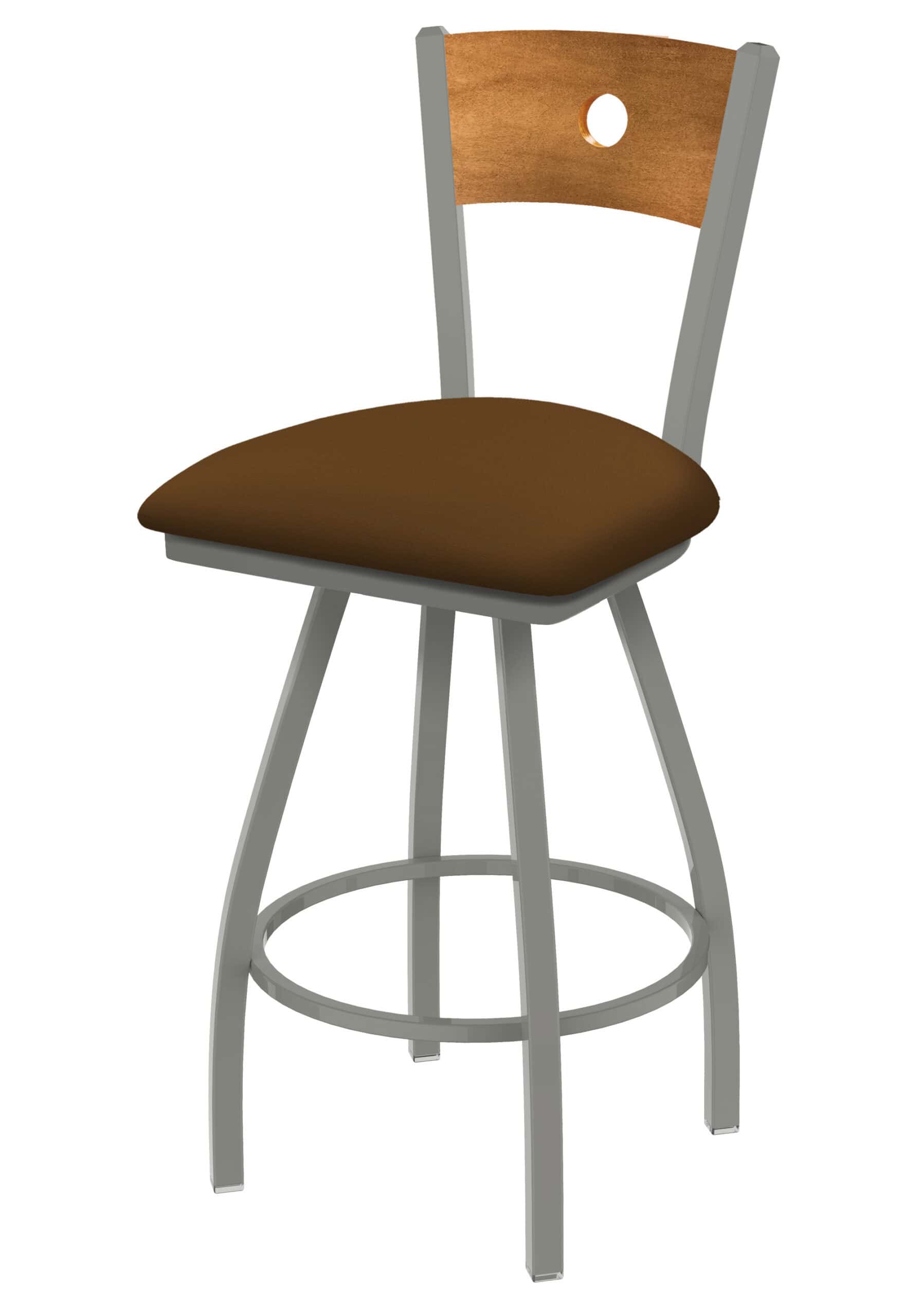 Voltaire 36-Inch Extra-Tall Bar Stool with Anodized Nickel Finish, Medium Back, and Canter Thatch Seat 5 Voltaire 36-Inch Extra-Tall Bar Stool with Anodized Nickel Finish, Medium Back, and Canter Thatch Seat
