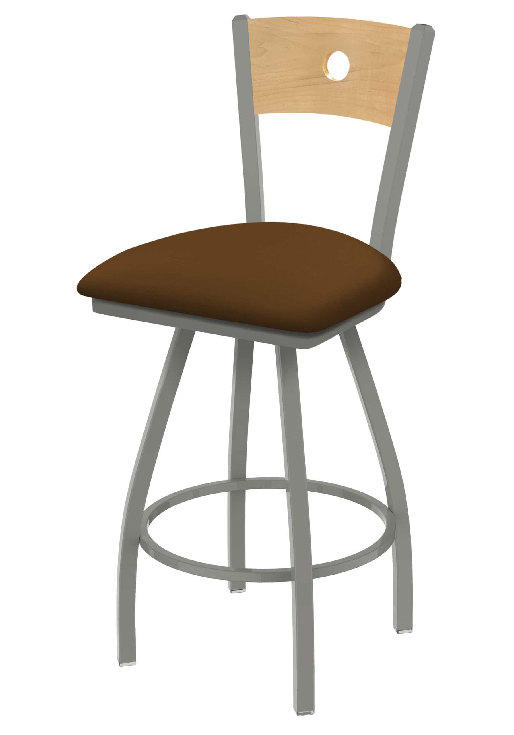 Voltaire 36-Inch Extra-Tall Bar Stool with Anodized Nickel Finish, Natural Back, and Canter Thatch Seat 5 Voltaire 36-Inch Extra-Tall Bar Stool with Anodized Nickel Finish, Natural Back, and Canter Thatch Seat