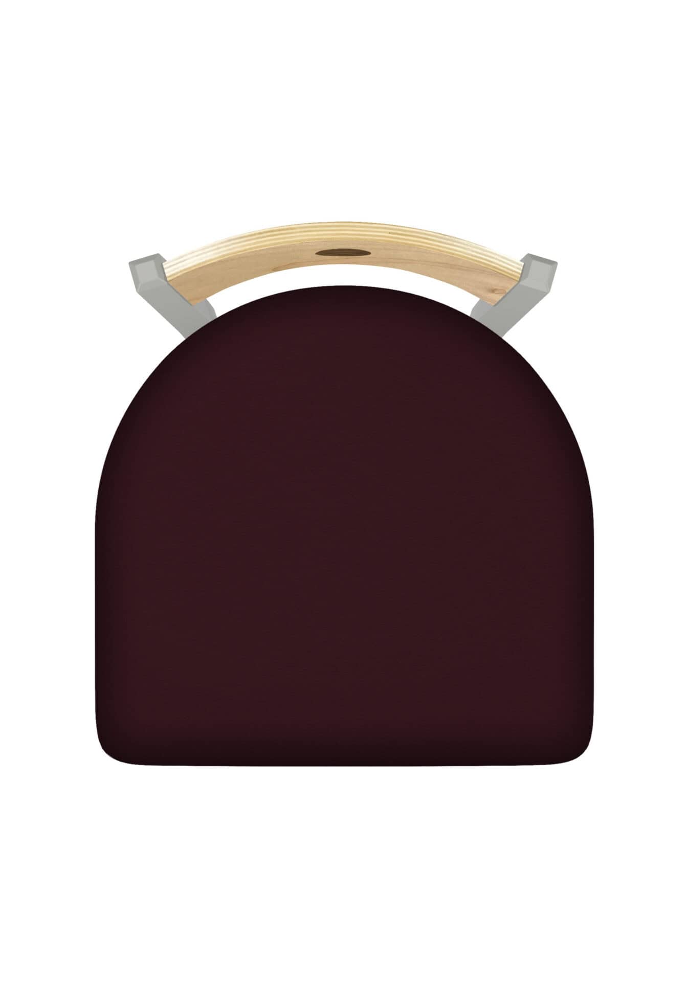 Voltaire 36-Inch Extra-Tall Bar Stool with Anodized Nickel Finish, Natural Back, and Canter Bordeaux Seat 2 Voltaire 36-Inch Extra-Tall Bar Stool with Anodized Nickel Finish, Natural Back, and Canter Bordeaux Seat - Image 2