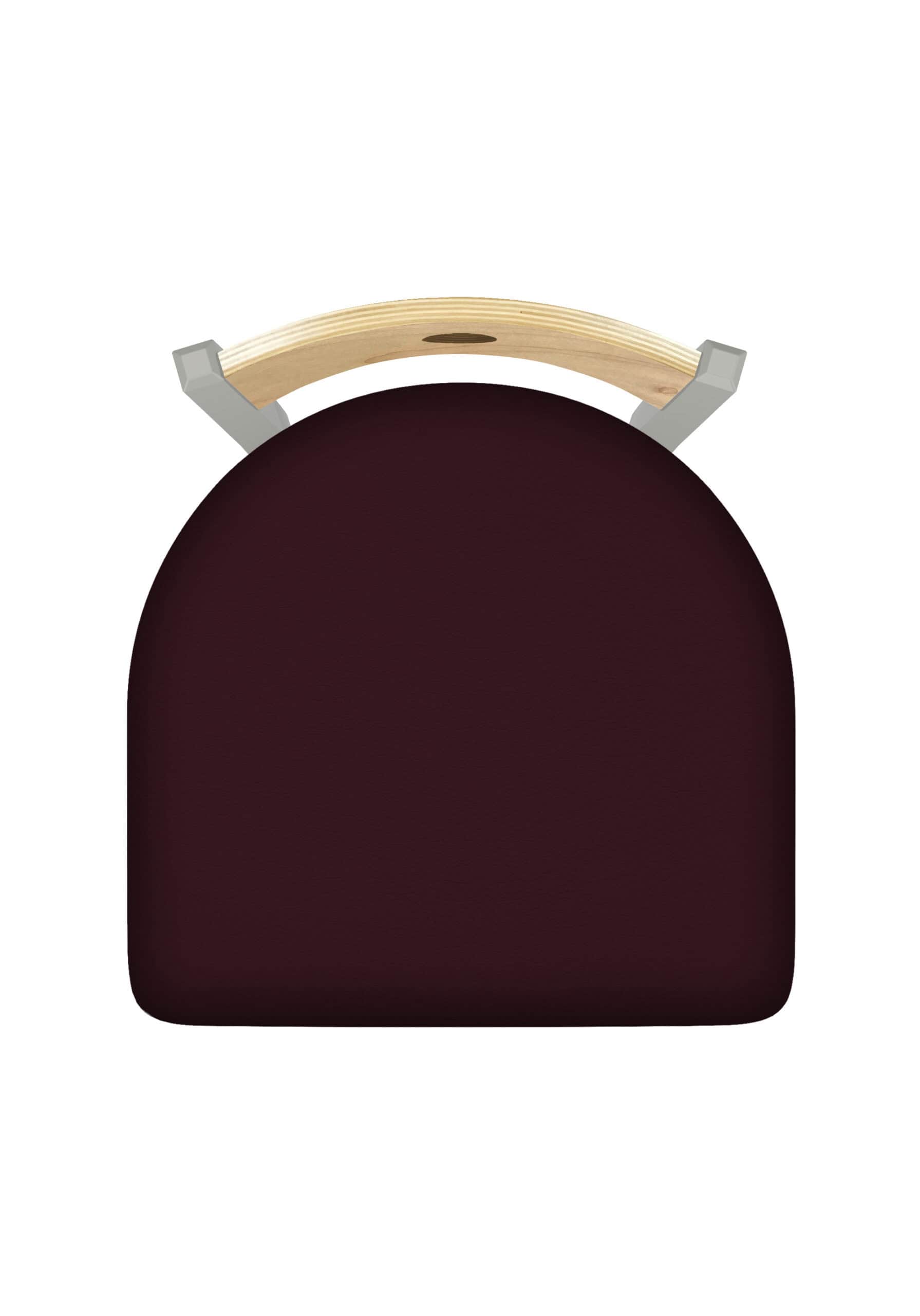 Voltaire 36-Inch Extra-Tall Bar Stool with Anodized Nickel Finish, Natural Back, and Canter Bordeaux Seat 6 Voltaire 36-Inch Extra-Tall Bar Stool with Anodized Nickel Finish, Natural Back, and Canter Bordeaux Seat