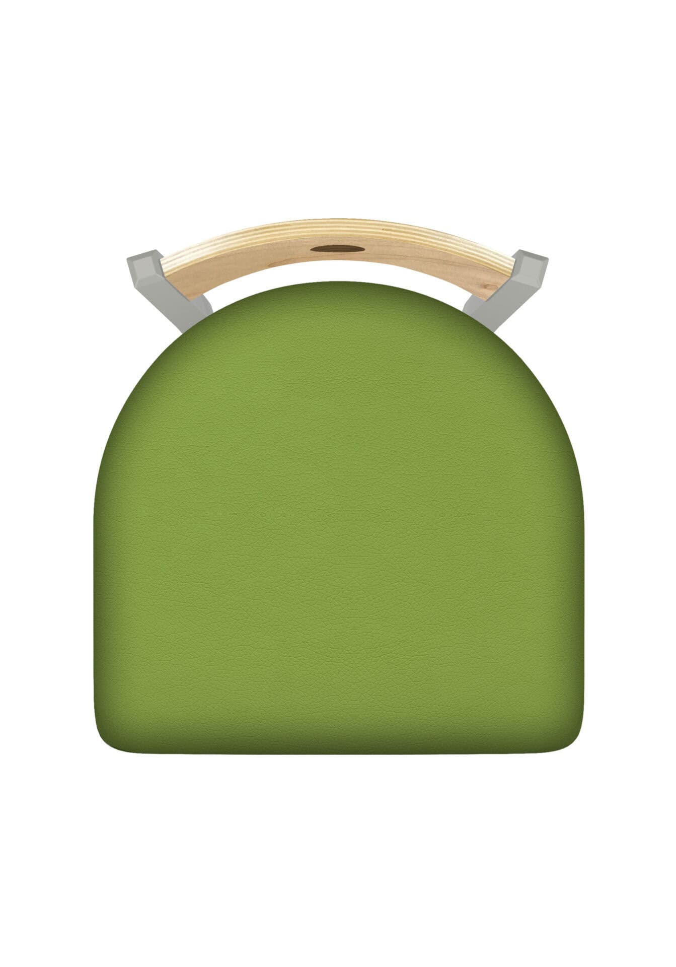 Voltaire 36-Inch Extra-Tall Bar Stool with Anodized Nickel Finish, Natural Back, and Canter Kiwi Green Seat 2 Voltaire 36-Inch Extra-Tall Bar Stool with Anodized Nickel Finish, Natural Back, and Canter Kiwi Green Seat - Image 2