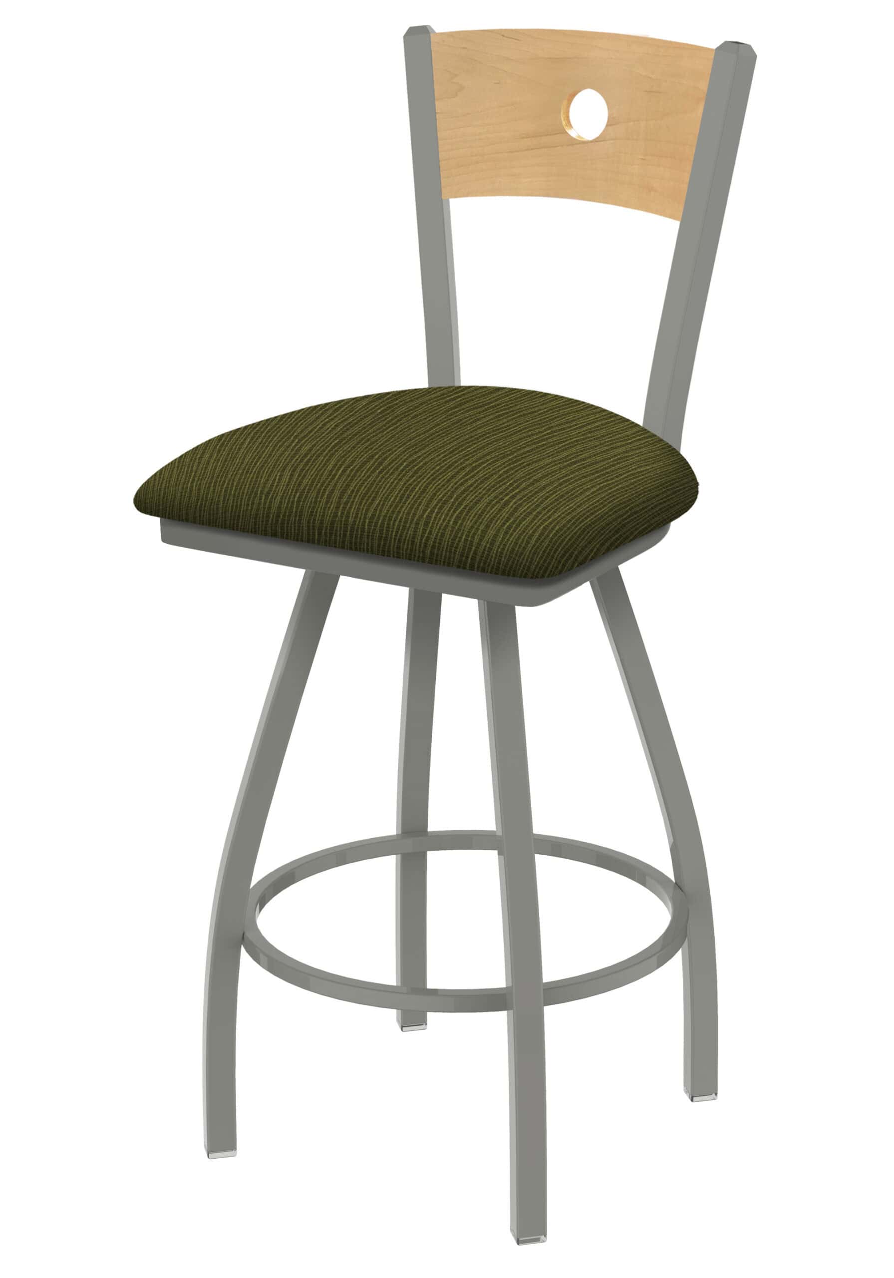 Voltaire 36-Inch Extra-Tall Bar Stool with Anodized Nickel Finish, Natural Back, and Graph Parrot Seat 5 Voltaire 36-Inch Extra-Tall Bar Stool with Anodized Nickel Finish, Natural Back, and Graph Parrot Seat