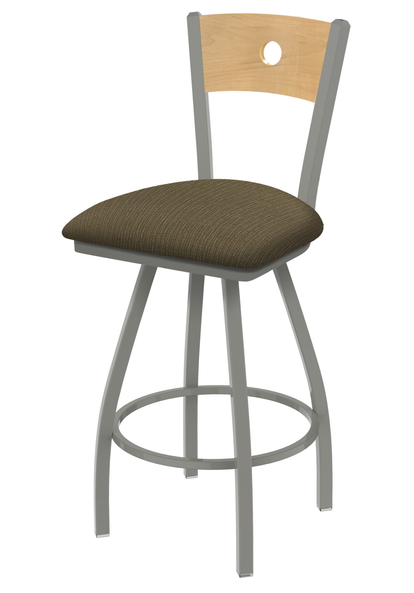 Voltaire 36-Inch Extra-Tall Bar Stool with Anodized Nickel Finish, Natural Back, and Graph Cork Seat 1 Voltaire 36-Inch Extra-Tall Bar Stool with Anodized Nickel Finish, Natural Back, and Graph Cork Seat