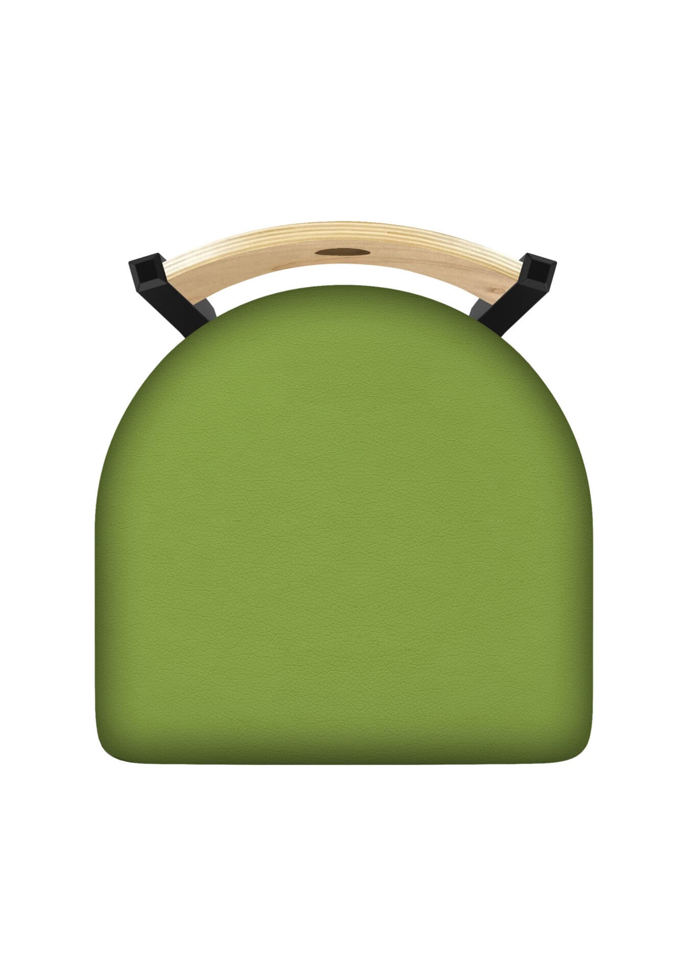Voltaire 36-Inch Extra-Tall Bar Stool with Black Wrinkle Finish, Natural Back, and Canter Kiwi Green Seat 2 Voltaire 36-Inch Extra-Tall Bar Stool with Black Wrinkle Finish, Natural Back, and Canter Kiwi Green Seat - Image 2