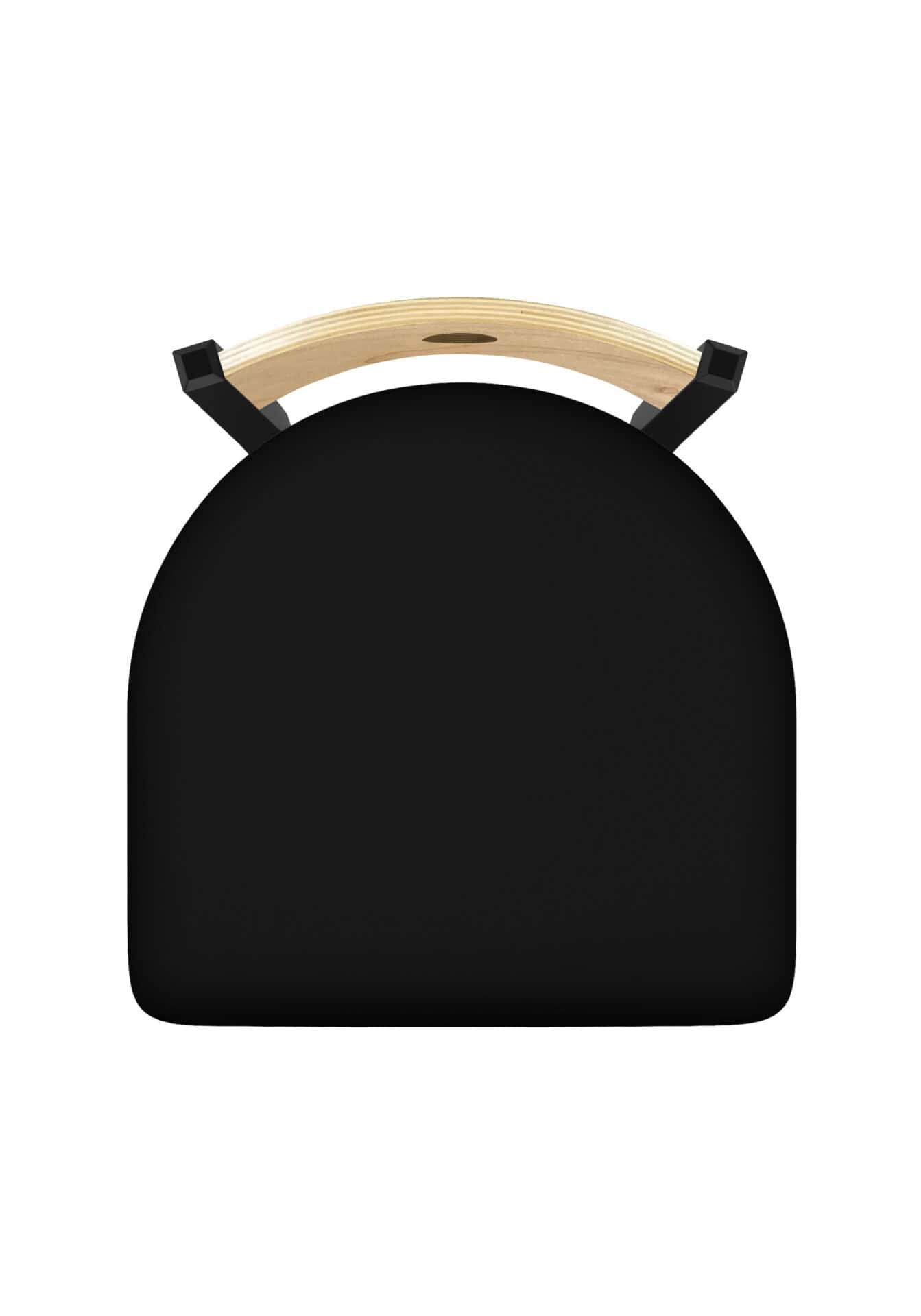 Voltaire 36-Inch Extra-Tall Bar Stool with Black Wrinkle Finish, Natural Back, and Black Vinyl Seat 2 Voltaire 36-Inch Extra-Tall Bar Stool with Black Wrinkle Finish, Natural Back, and Black Vinyl Seat - Image 2