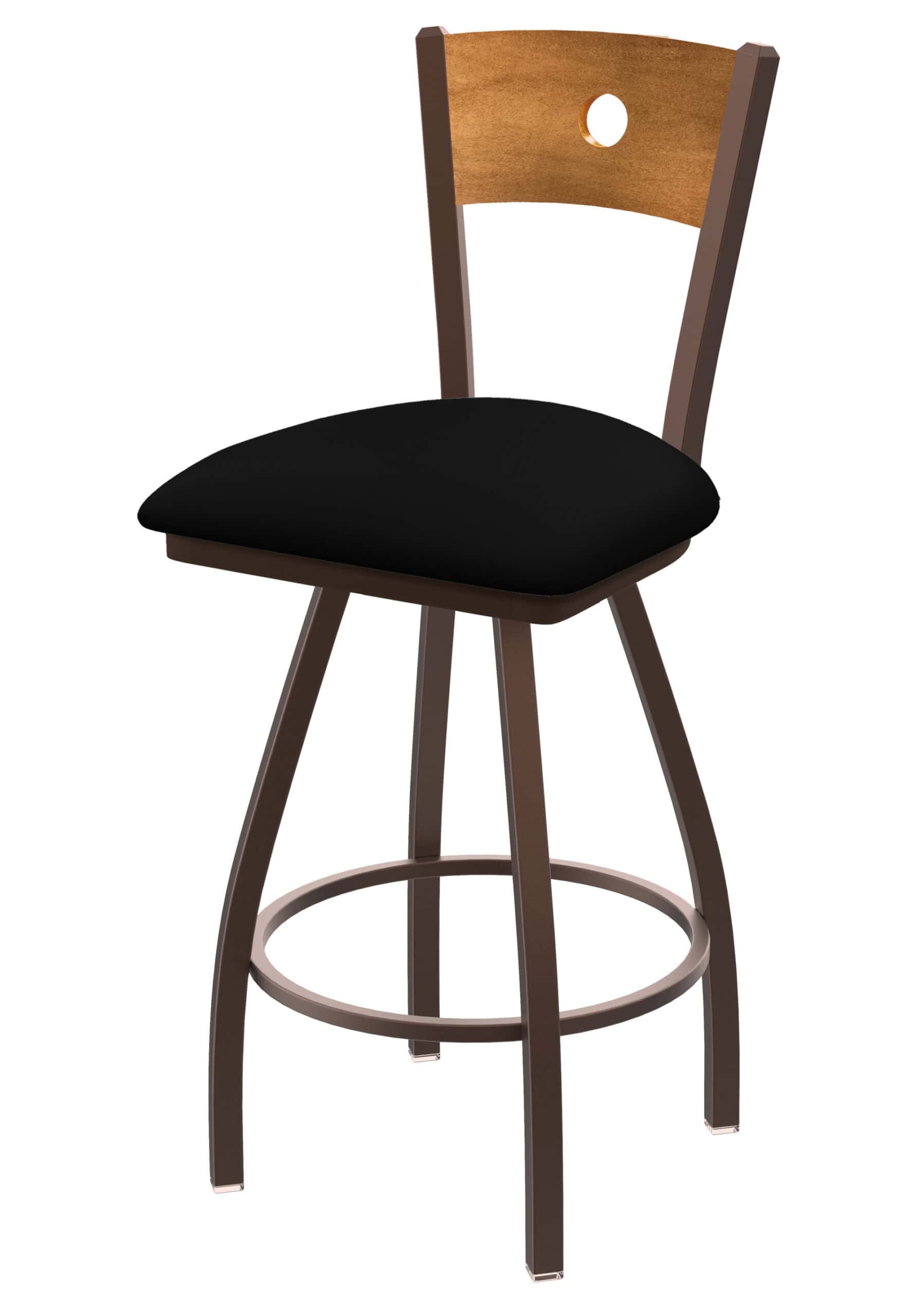 Voltaire 36-Inch Extra-Tall Bar Stool with Bronze Finish, Medium Back, and Black Vinyl Seat 5 Voltaire 36-Inch Extra-Tall Bar Stool with Bronze Finish, Medium Back, and Black Vinyl Seat