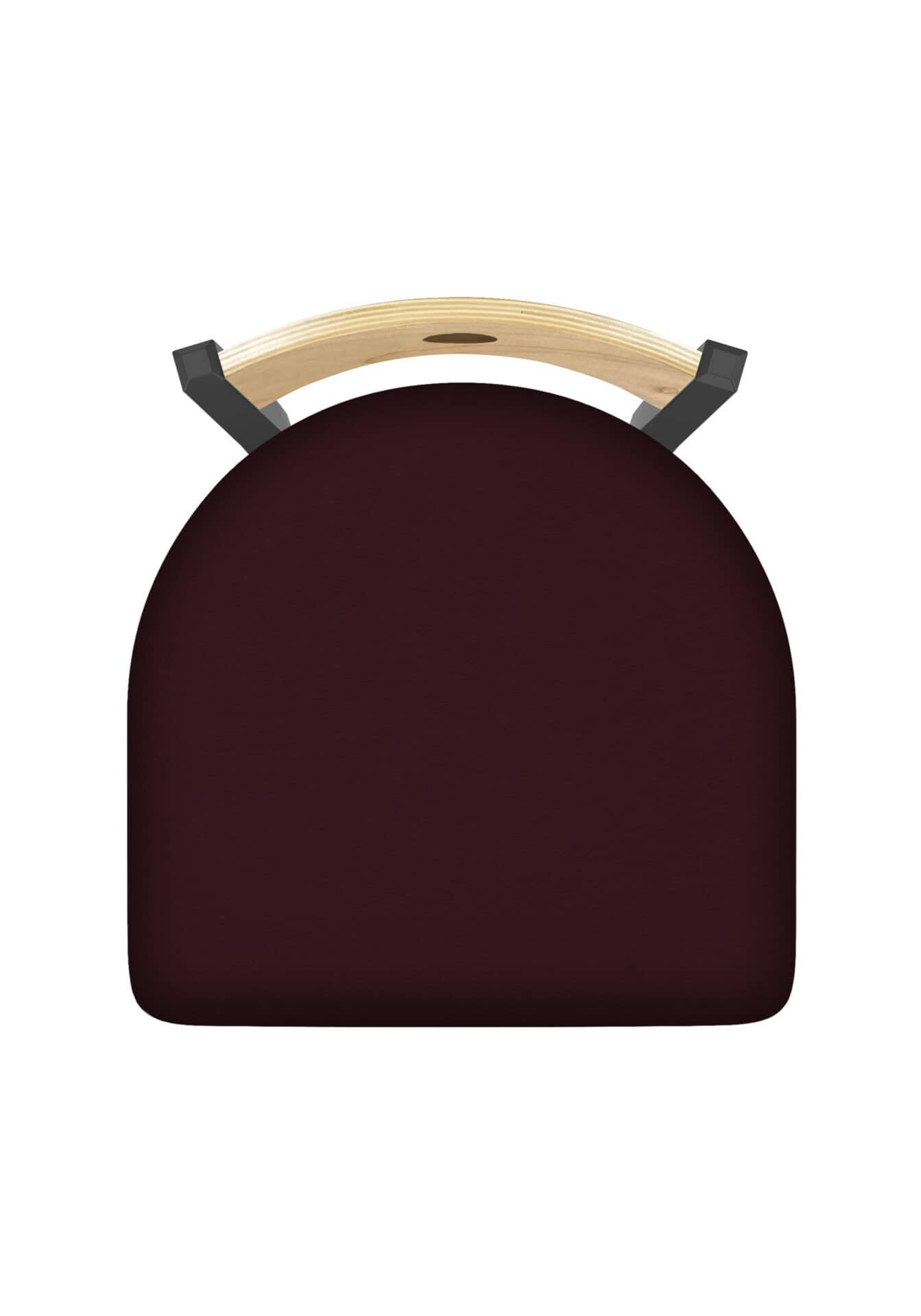 Voltaire 36-Inch Extra-Tall Bar Stool with Pewter Finish, Natural Back, and Canter Bordeaux Seat 2 Voltaire 36-Inch Extra-Tall Bar Stool with Pewter Finish, Natural Back, and Canter Bordeaux Seat - Image 2
