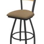Voltaire 36-Inch Extra-Tall Bar Stool with Pewter Finish, Natural Back, and Canter Sand Seat 5 Voltaire 36-Inch Extra-Tall Bar Stool with Pewter Finish, Natural Back, and Canter Sand Seat