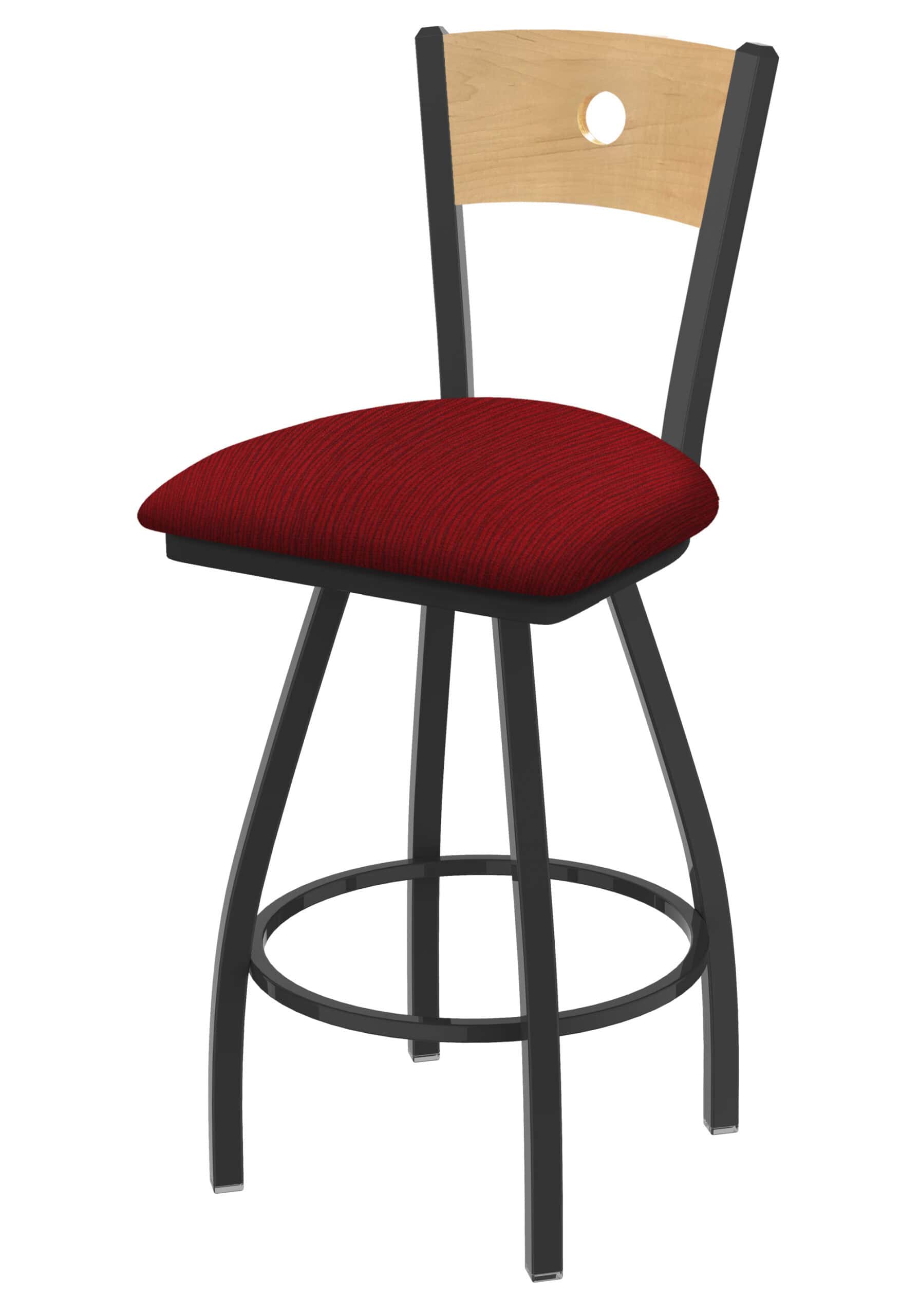 Voltaire 36-Inch Extra-Tall Bar Stool with Pewter Finish, Natural Back, and Graph Ruby Seat 5 Voltaire 36-Inch Extra-Tall Bar Stool with Pewter Finish, Natural Back, and Graph Ruby Seat