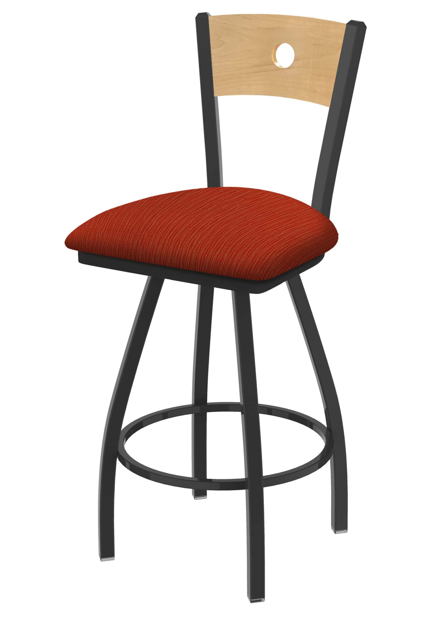 Voltaire 36-Inch Extra-Tall Bar Stool with Pewter Finish, Natural Back, and Graph Poppy Seat 5 Voltaire 36-Inch Extra-Tall Bar Stool with Pewter Finish, Natural Back, and Graph Poppy Seat