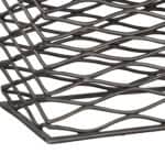 Rectangular Marble Coffee Table with Steel Frame, White & Bronze