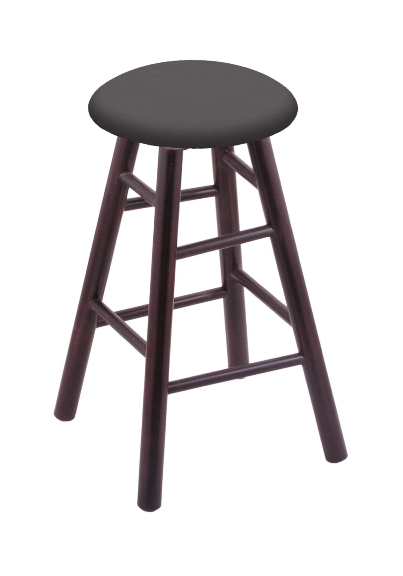 Maple 24-Inch Backless Counter Stool with Dark Cherry Finish, Smooth Leg, and Canter Storm Seat 1 Maple 24-Inch Backless Counter Stool with Dark Cherry Finish, Smooth Leg, and Canter Storm Seat