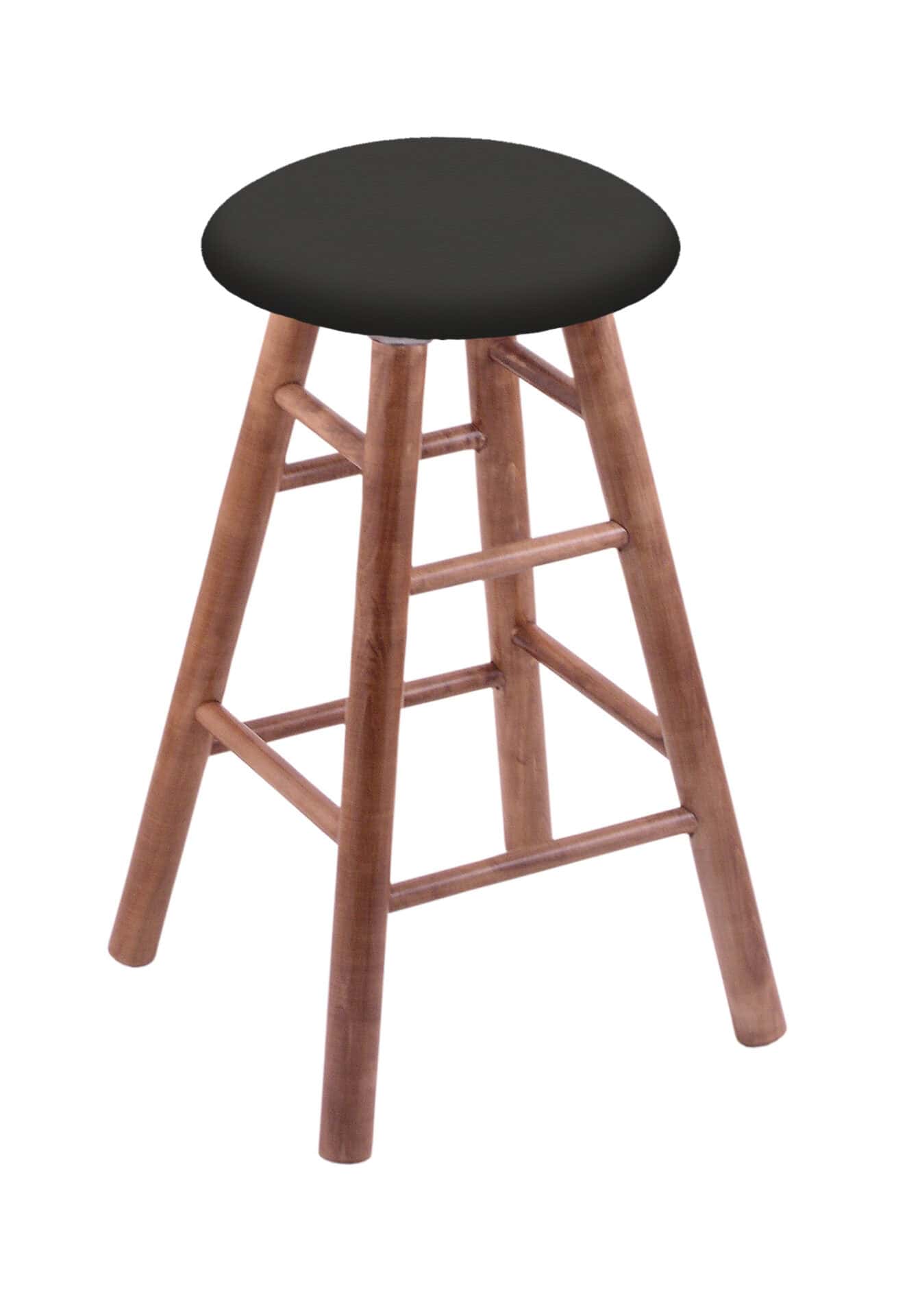Maple 24-Inch Backless Counter Stool with Medium Finish, Smooth Leg, and Canter Iron Seat 1 Maple 24-Inch Backless Counter Stool with Medium Finish, Smooth Leg, and Canter Iron Seat