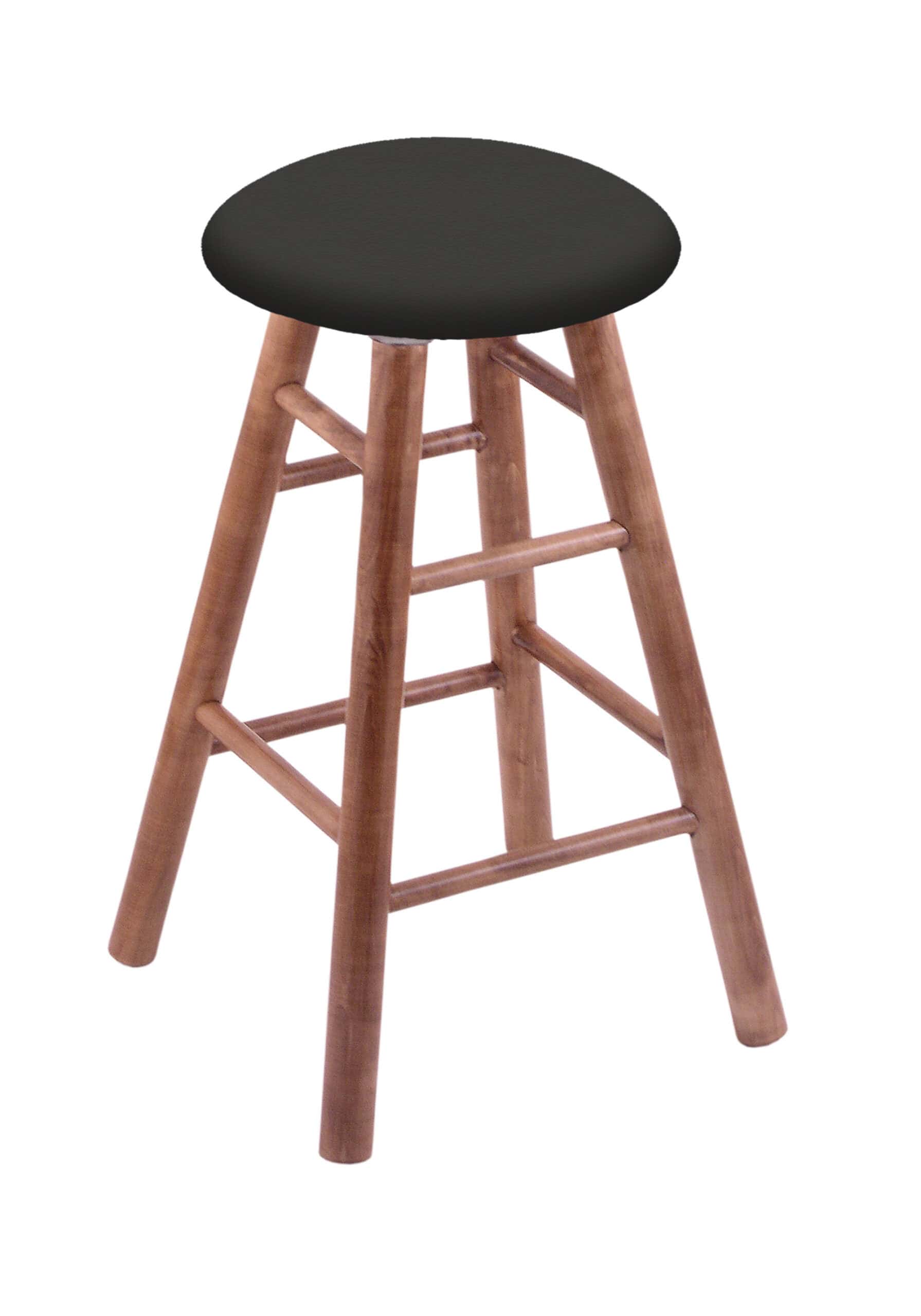 Maple 24-Inch Backless Counter Stool with Medium Finish, Smooth Leg, and Canter Iron Seat 4 Maple 24-Inch Backless Counter Stool with Medium Finish, Smooth Leg, and Canter Iron Seat