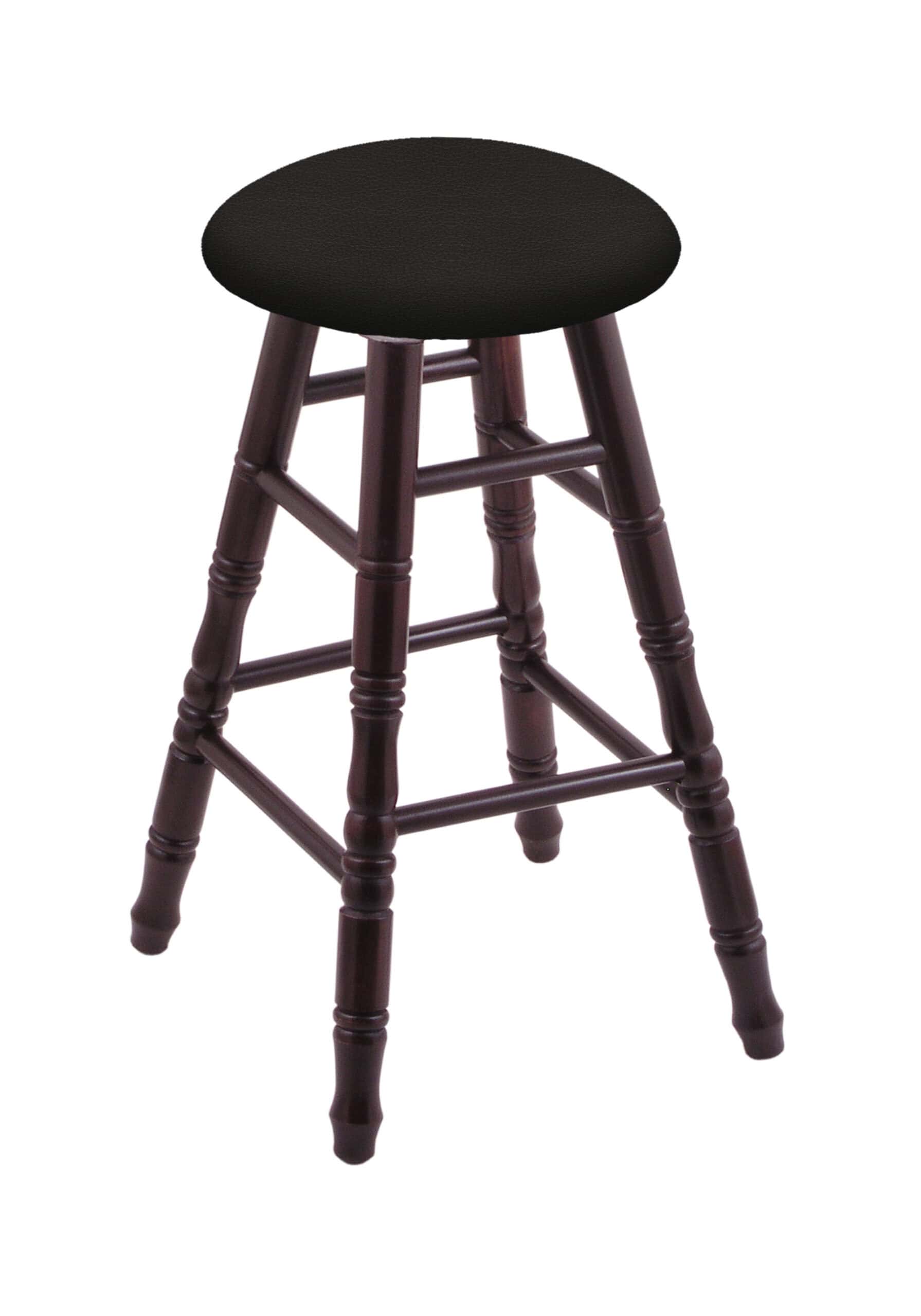 Maple 36-Inch Backless Extra Tall Bar Stool with Dark Cherry Finish, Turned Leg, and Canter Espresso Seat 4 Maple 36-Inch Backless Extra Tall Bar Stool with Dark Cherry Finish, Turned Leg, and Canter Espresso Seat