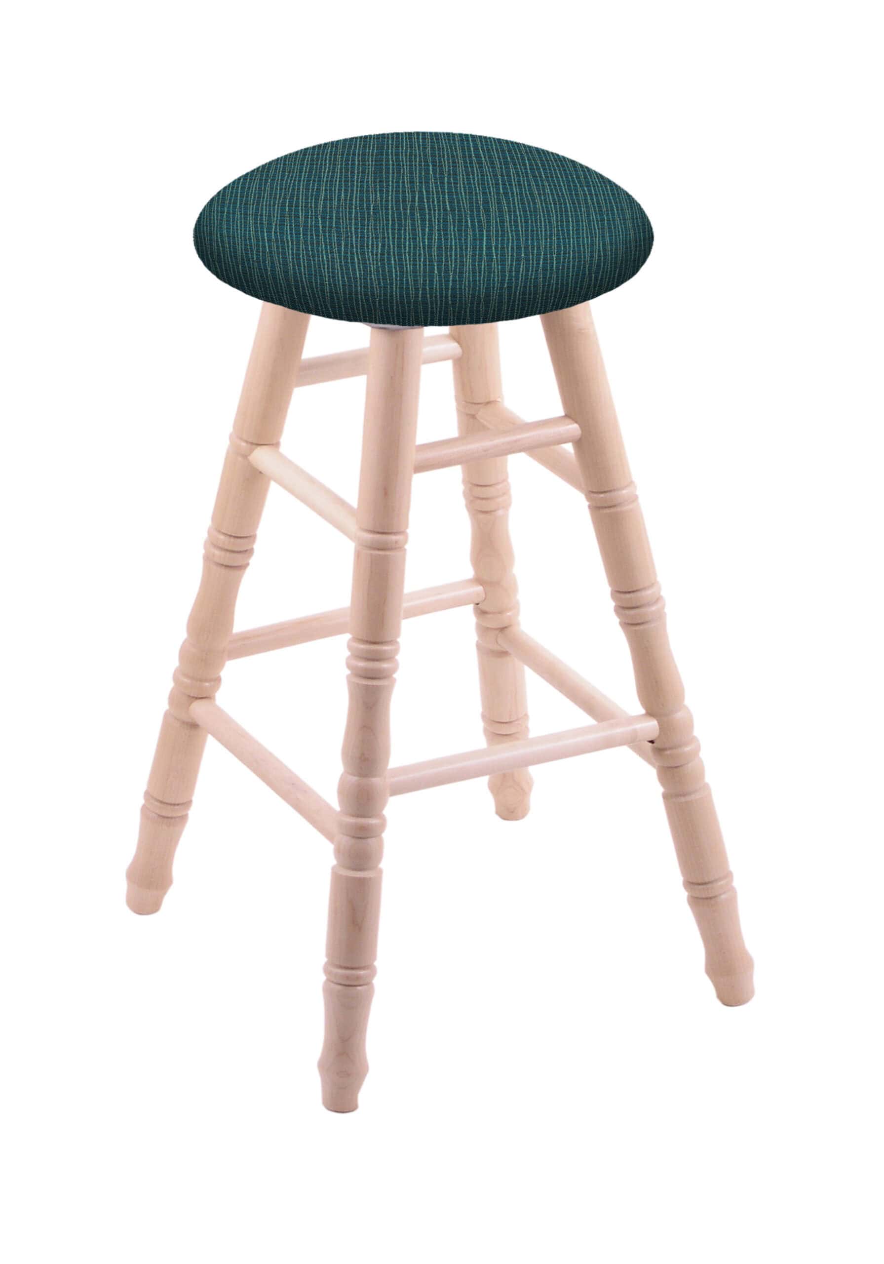 Maple 24-Inch Backless Counter Stool with Natural Finish, Turned Leg, and Graph Tidal Seat 4 Maple 24-Inch Backless Counter Stool with Natural Finish, Turned Leg, and Graph Tidal Seat