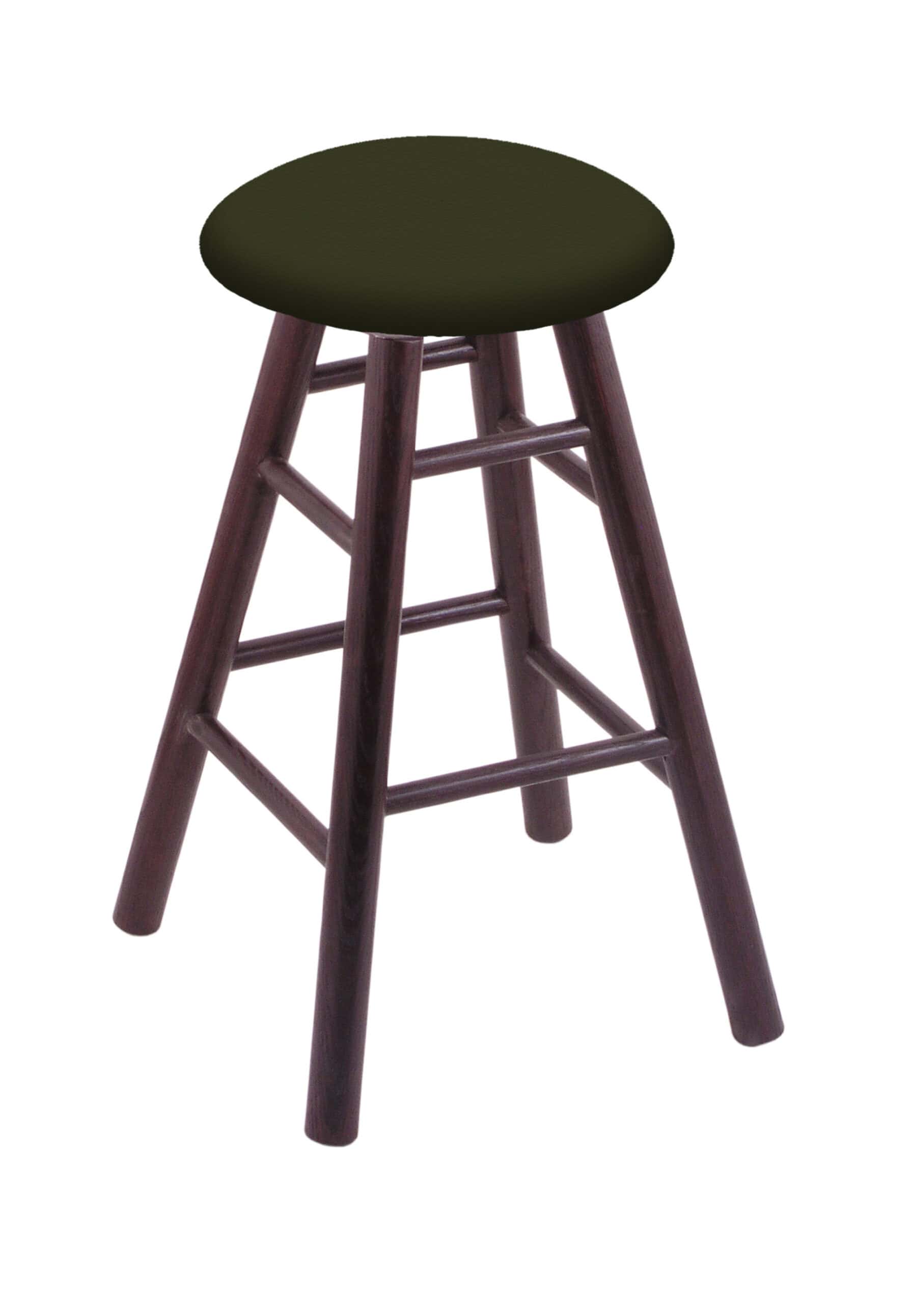 Oak 24-Inch Backless Counter Stool with Dark Cherry Finish, Smooth Leg, and Canter Pine Seat 4 Oak 24-Inch Backless Counter Stool with Dark Cherry Finish, Smooth Leg, and Canter Pine Seat