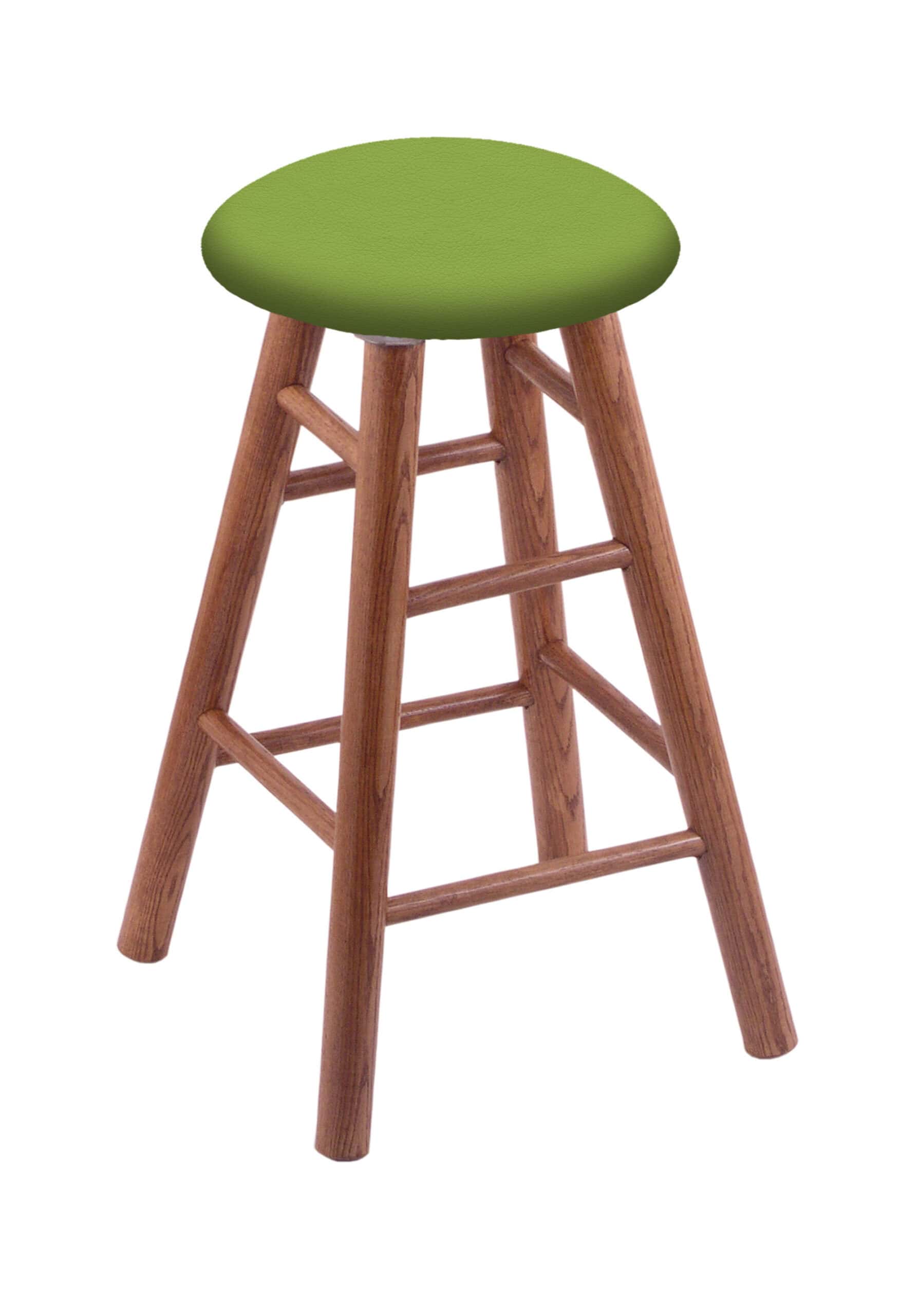 Oak 36-Inch Backless Extra Tall Bar Stool with Medium Finish, Smooth Leg, and Canter Kiwi Green Seat 4 Oak 36-Inch Backless Extra Tall Bar Stool with Medium Finish, Smooth Leg, and Canter Kiwi Green Seat