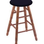 Oak 24-Inch Backless Counter Stool with Medium Finish, Turned Leg, and Canter Twilight Seat 4 Oak 24-Inch Backless Counter Stool with Medium Finish, Turned Leg, and Canter Twilight Seat