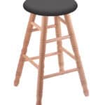 Oak 24-Inch Backless Counter Stool with Natural Finish, Turned Leg, and Canter Storm Seat 4 Oak 24-Inch Backless Counter Stool with Natural Finish, Turned Leg, and Canter Storm Seat